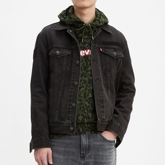 Levi's Men's Denim Cotton Button Front Trucker Jacket – Regular Fit, Solid, Long Sleeve